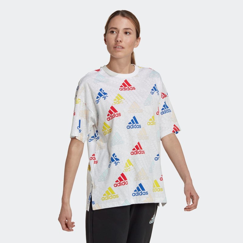 Γυναικείο T-shirt Essentials Multi-Colored Logo Boyfriend