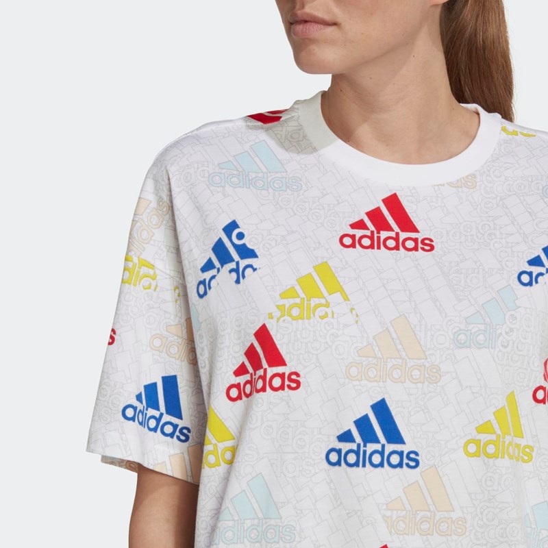 Γυναικείο T-shirt Essentials Multi-Colored Logo Boyfriend